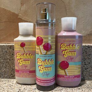 Bath & Body Works Bubble Gum Body Lotion , Body Spray, Shower Gel! New!